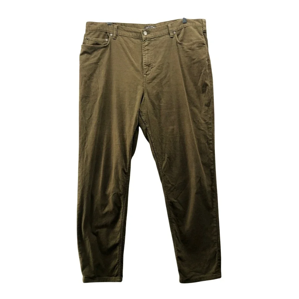 Banana Republic Traveler  Pants Men Athletic Tapered Fit 40x34 Olive Green